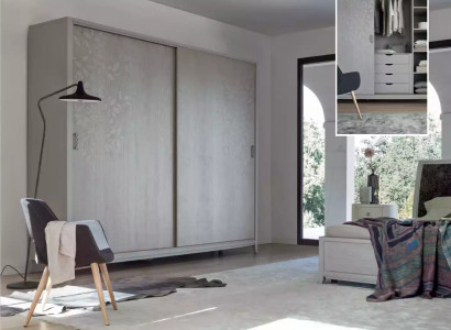 Bedroom wardrobe material wood closet grey modern new